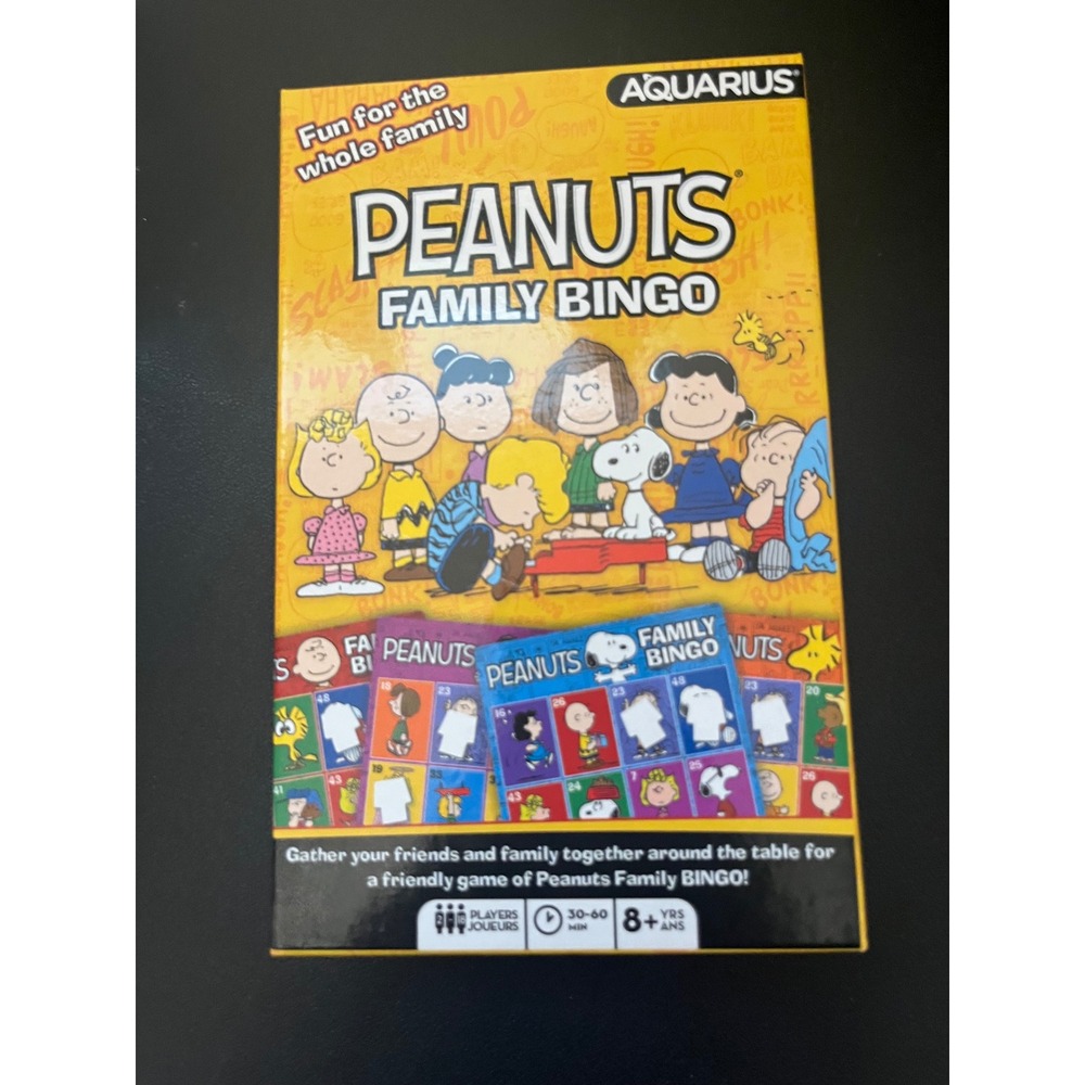 Aquarius Peanuts‎ Family Bingo Game Snoopy Charlie Brown 2-4 Players 96-306